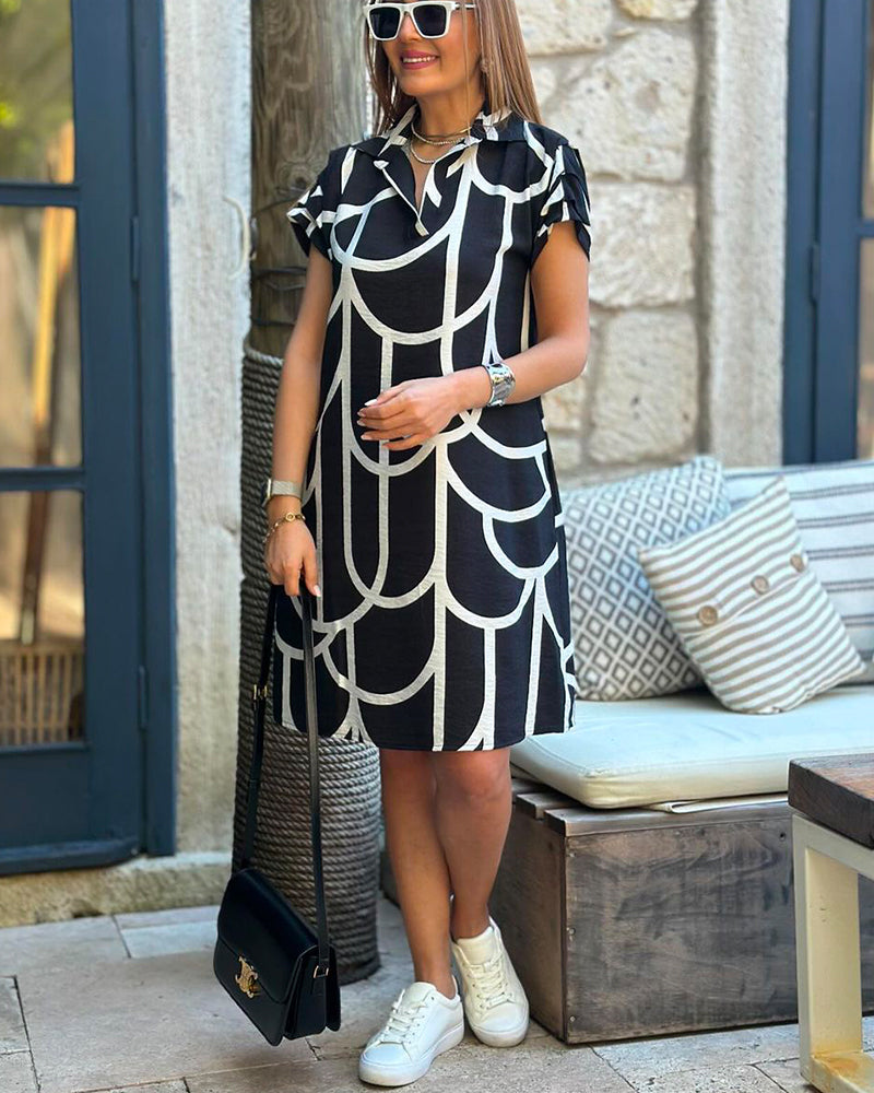 Camila – Bedrucktes Hemdkleid für Damen