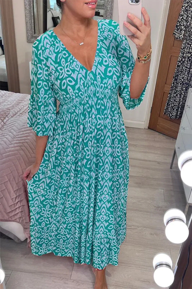 Matilda – V-Ausschnitt Maxikleid für Damen