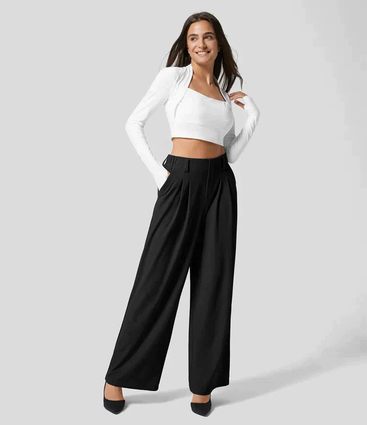 Giulia – Hochtaillierte Casual-Hose für Damen