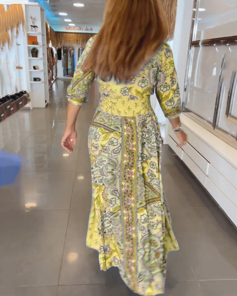 Paula – Maxi-Kleid im Ethno-Muster für Damen