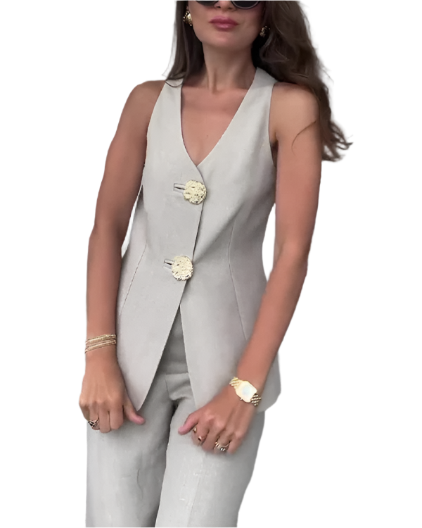 Giulia – Damen Leinenhosen & Oberteil Set