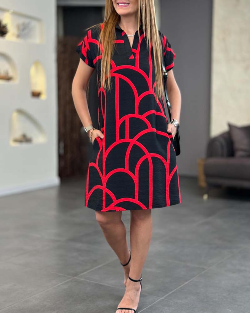 Camila – Bedrucktes Hemdkleid für Damen