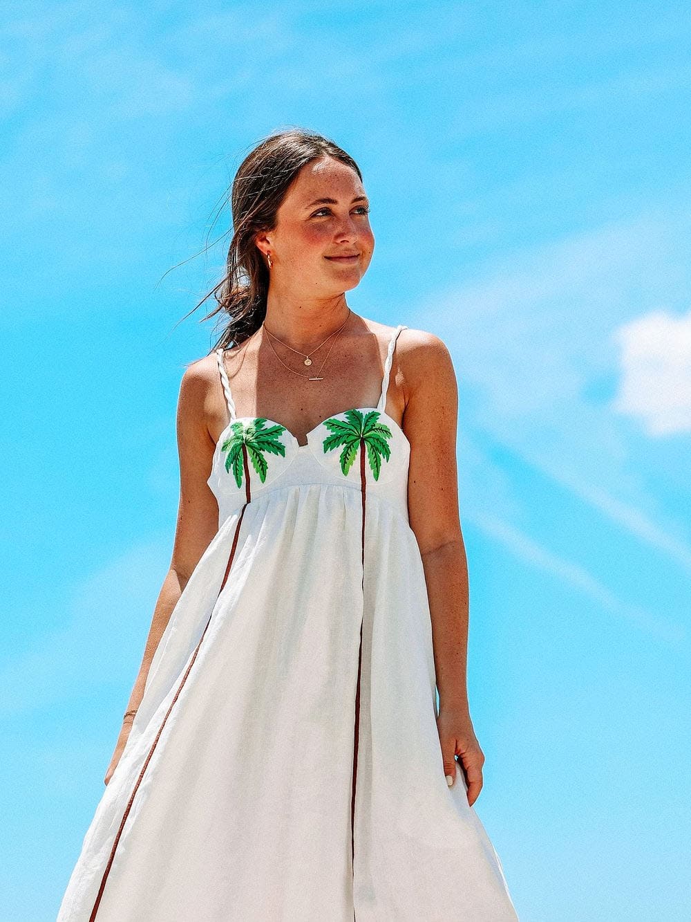 Isabella – Damen Slip-Kleid mit tropischem Print