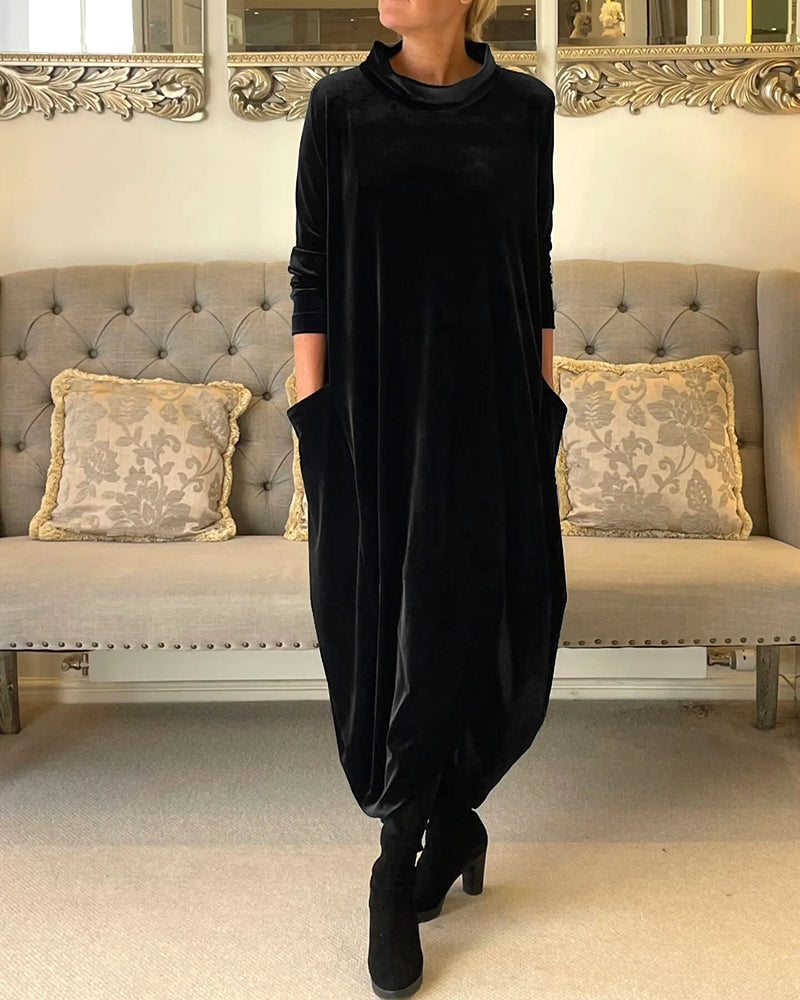 Isabelle – Zeitlose Eleganz Damen Stehkragenkleid