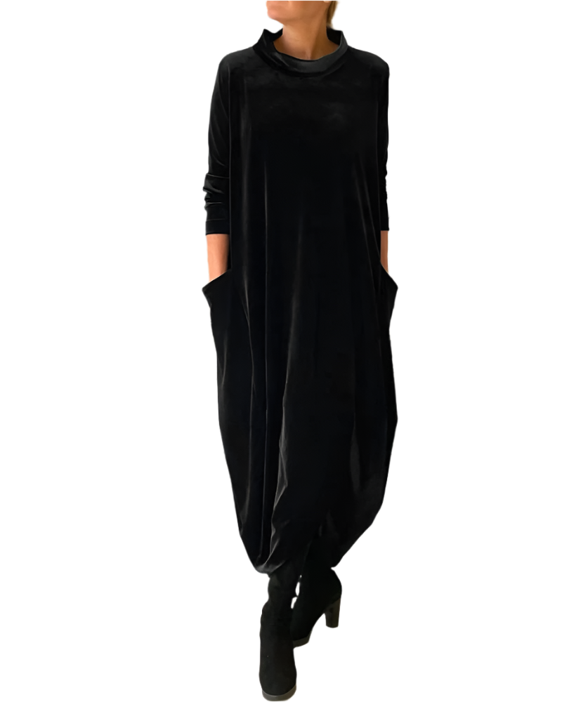 Isabelle – Zeitlose Eleganz Damen Stehkragenkleid