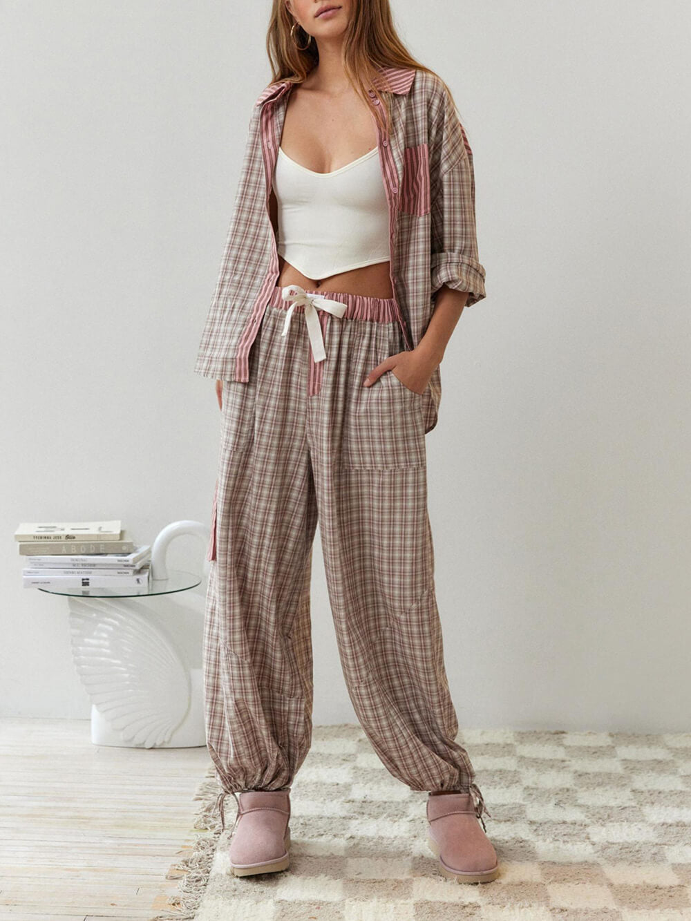 Lucia – Pink Serenity Bliss Loose Pyjama Set für Damen