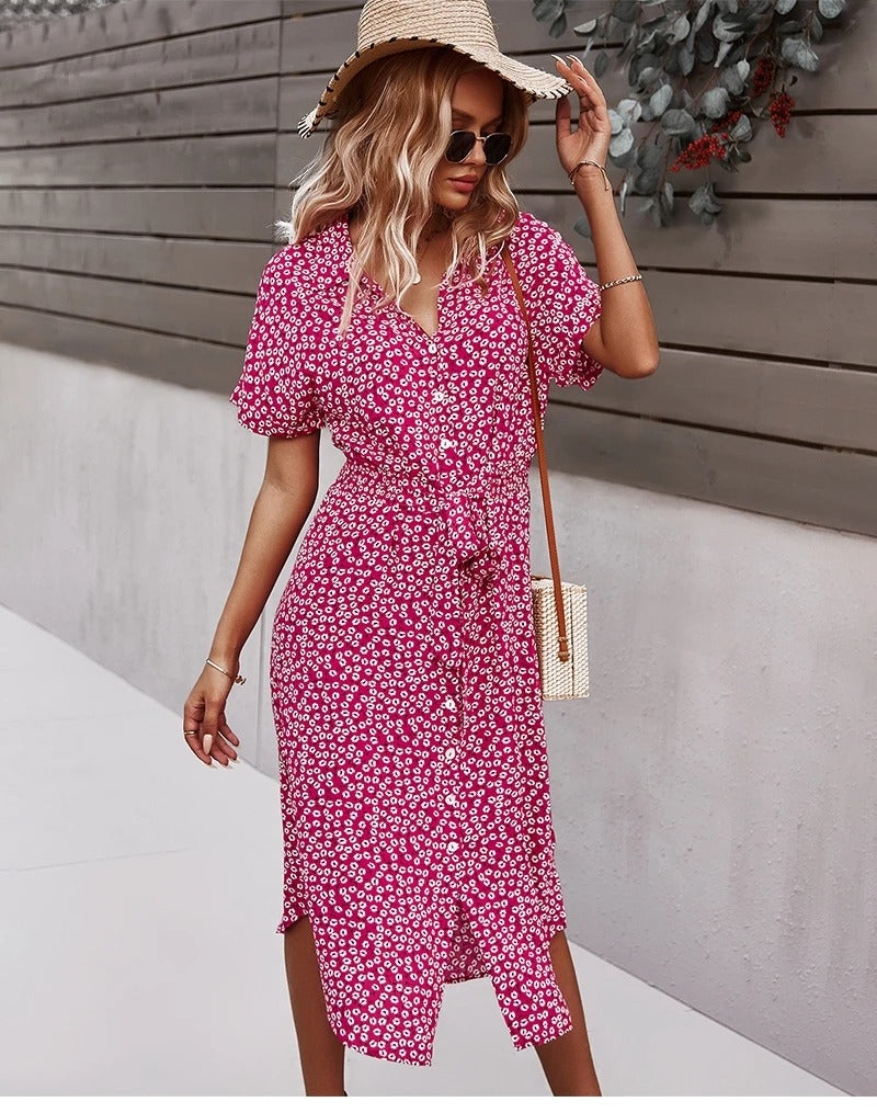 Sofia – Verspieltes Sommerkleid mit Blumenmuster für Damen