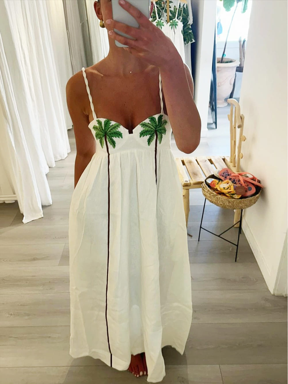 Isabella – Damen Slip-Kleid mit tropischem Print