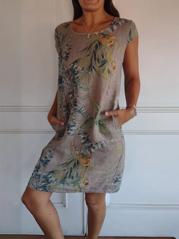 Sofia – Mühelos stilvolles Damenkleid mit Rundhalsausschnitt