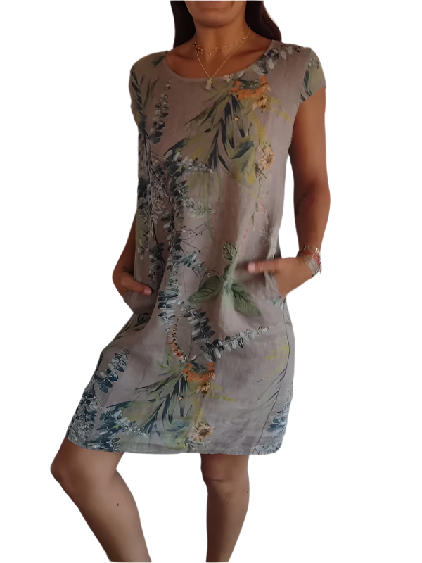 Sofia – Mühelos stilvolles Damenkleid mit Rundhalsausschnitt