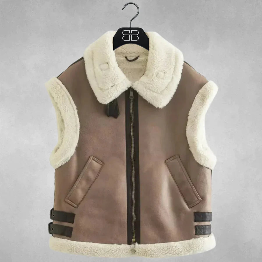 Isabella – Winter Luxe Ärmelose Weste für Damen