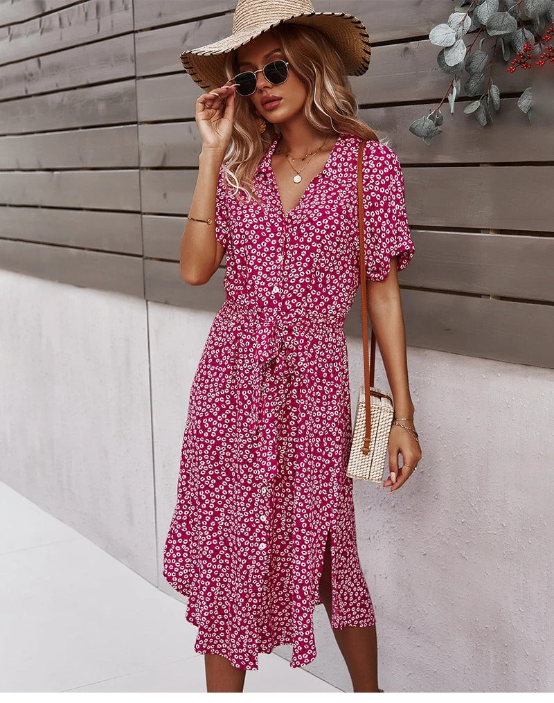 Sofia – Verspieltes Sommerkleid mit Blumenmuster für Damen