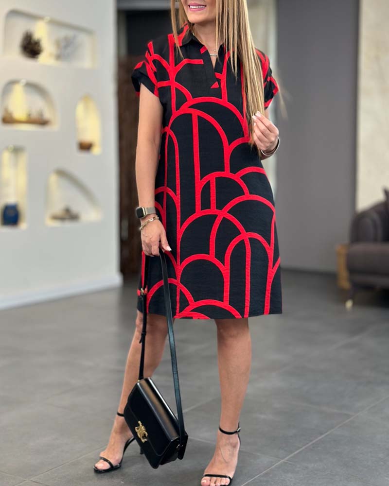 Camila – Bedrucktes Hemdkleid für Damen