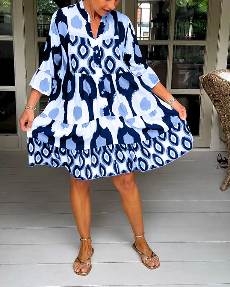 Elena – Lebhaftes Bedrucktes Damenkleid