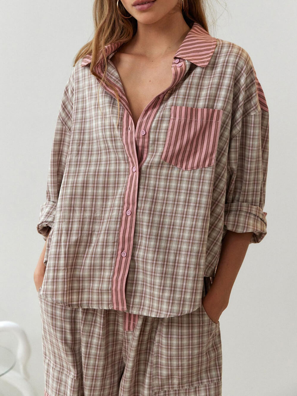 Lucia – Pink Serenity Bliss Loose Pyjama Set für Damen