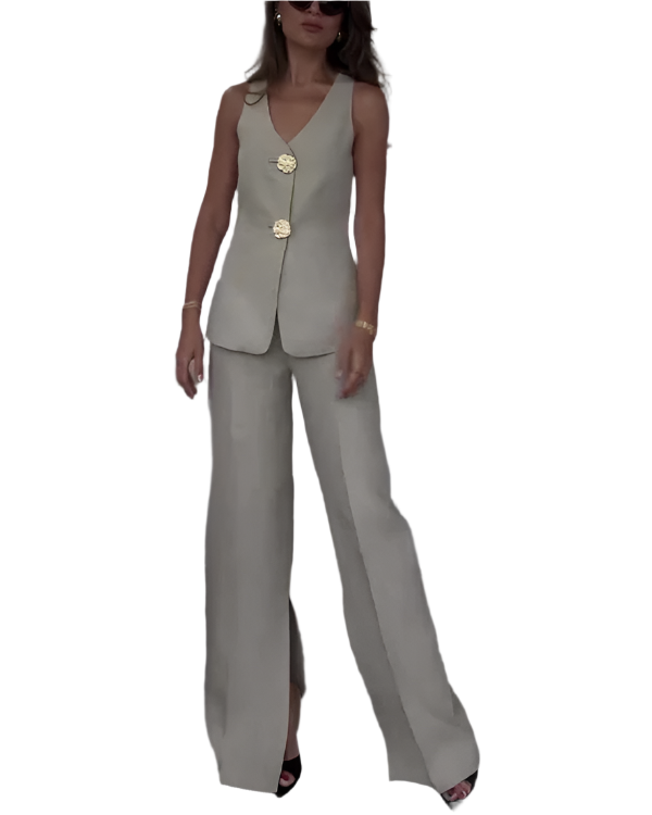 Giulia – Damen Leinenhosen & Oberteil Set
