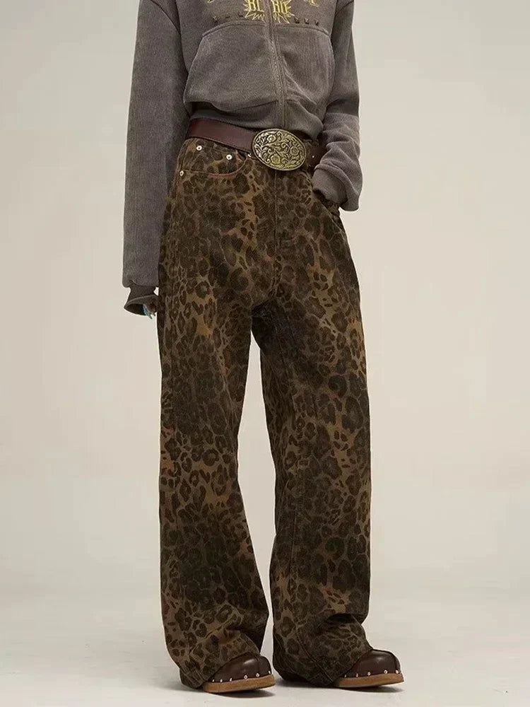 Bianca – Furchtlose Damen-Jeans mit Leopardenmuster