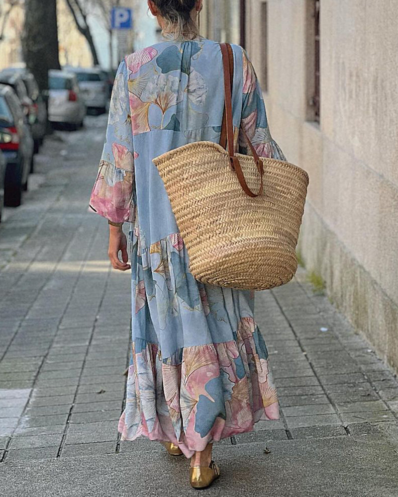 Maya – Damen Maxi Kleid mit Blumenmuster