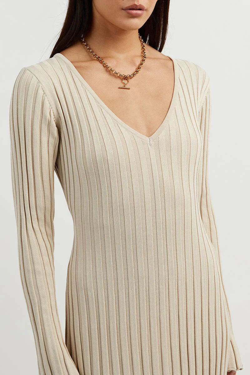 Elena – Luxuriöses Damen Midi-Strickkleid