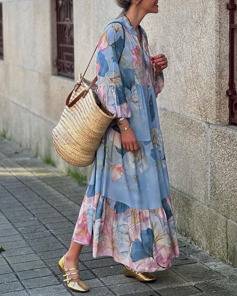 Maya – Damen Maxi Kleid mit Blumenmuster