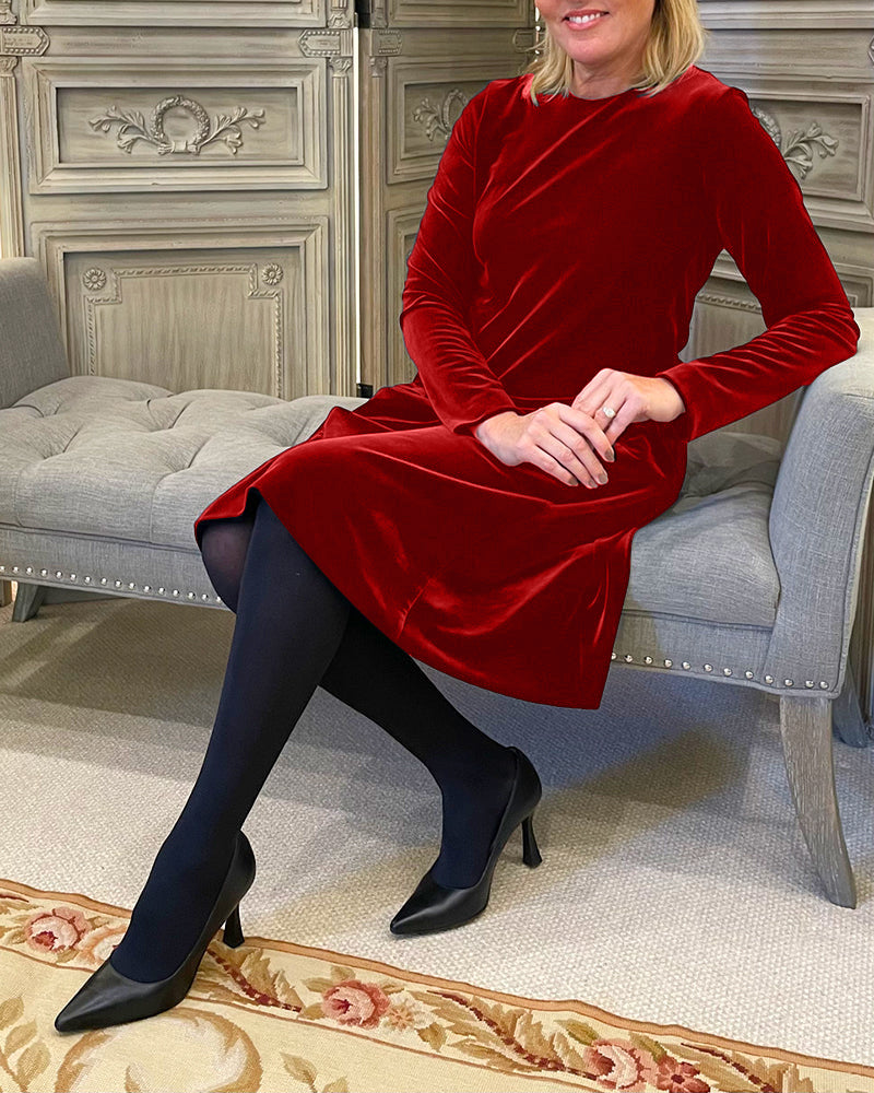 Giovanna – Elegantes A-Linien-Velvetkleid für Damen