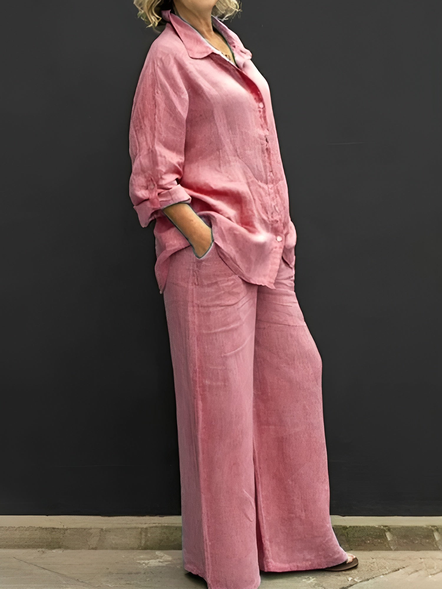 Lina - Damen 2-teiliges Leinen-Set