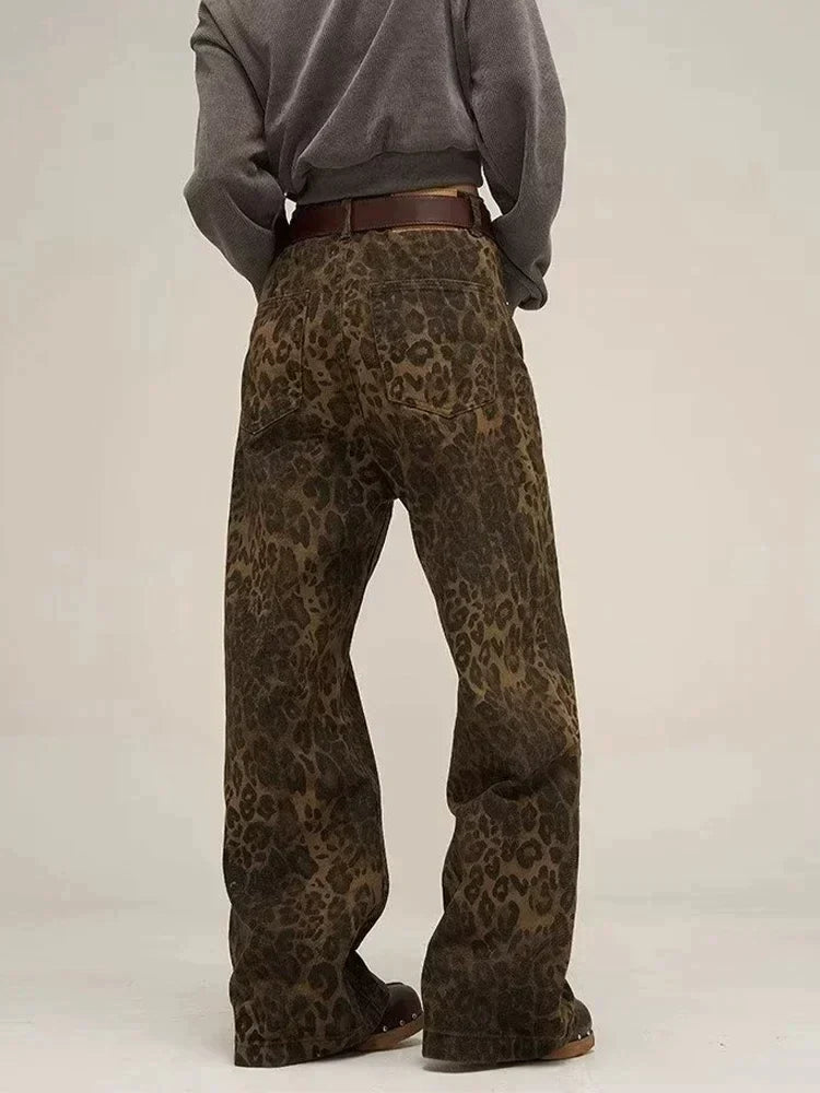 Bianca – Furchtlose Damen-Jeans mit Leopardenmuster