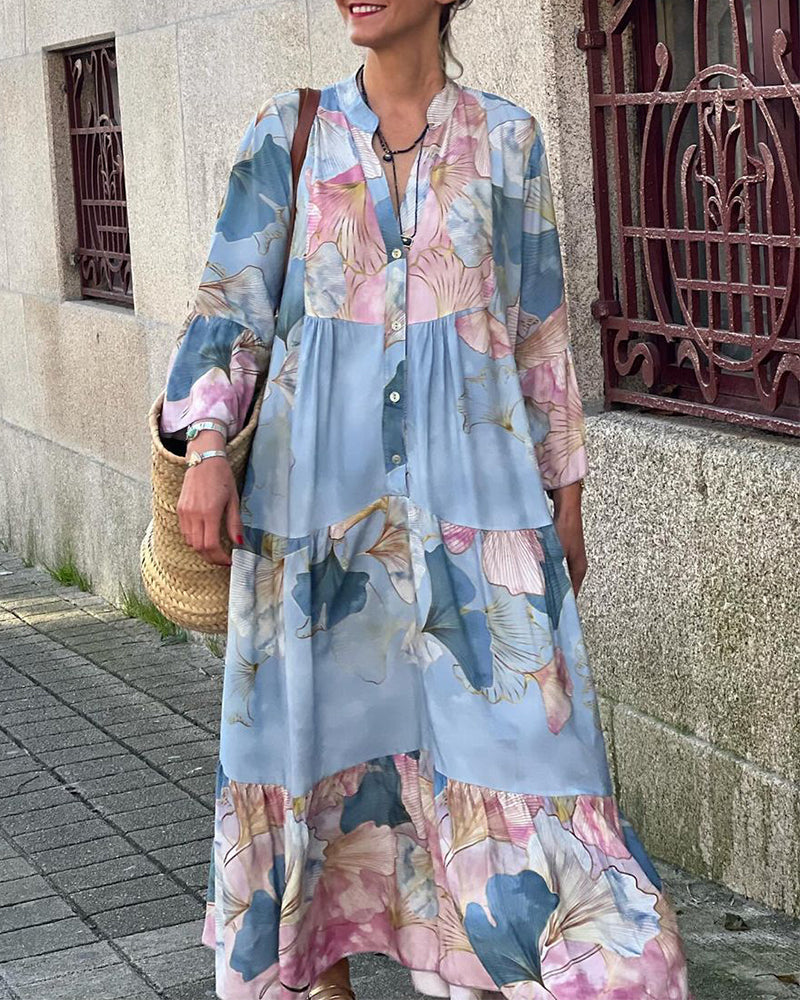 Maya – Damen Maxi Kleid mit Blumenmuster