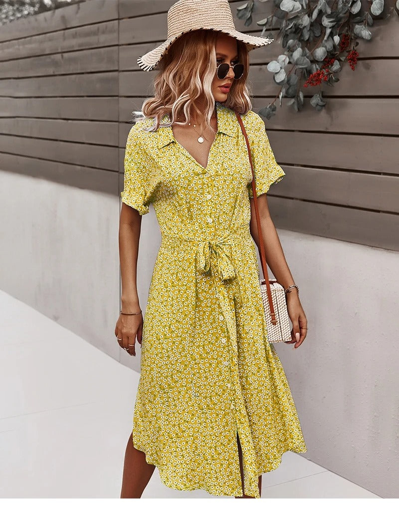 Sofia – Verspieltes Sommerkleid mit Blumenmuster für Damen