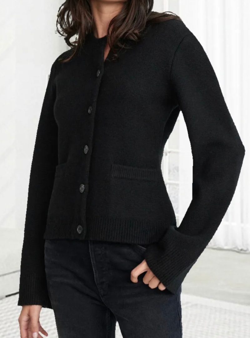 Giulia – Weiche Kaschmir-Strickjacke mit Knöpfen für Damen