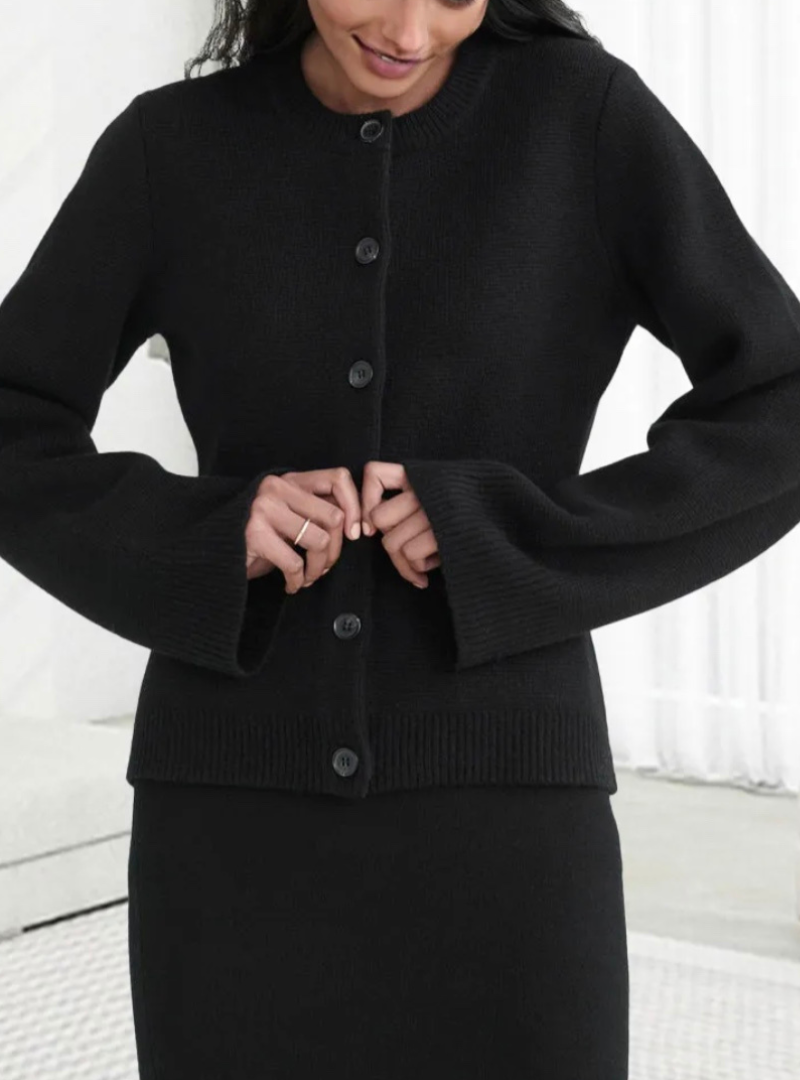 Giulia – Weiche Kaschmir-Strickjacke mit Knöpfen für Damen