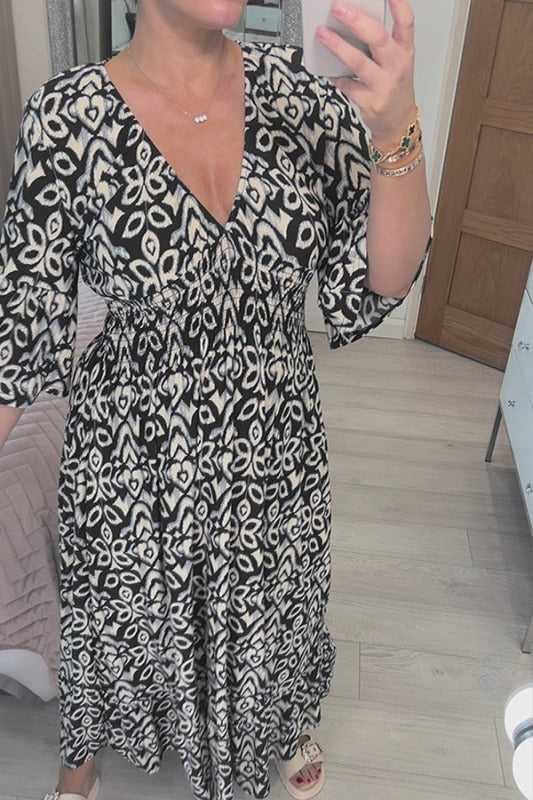 Matilda – V-Ausschnitt Maxikleid für Damen