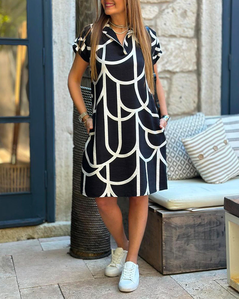 Camila – Bedrucktes Hemdkleid für Damen