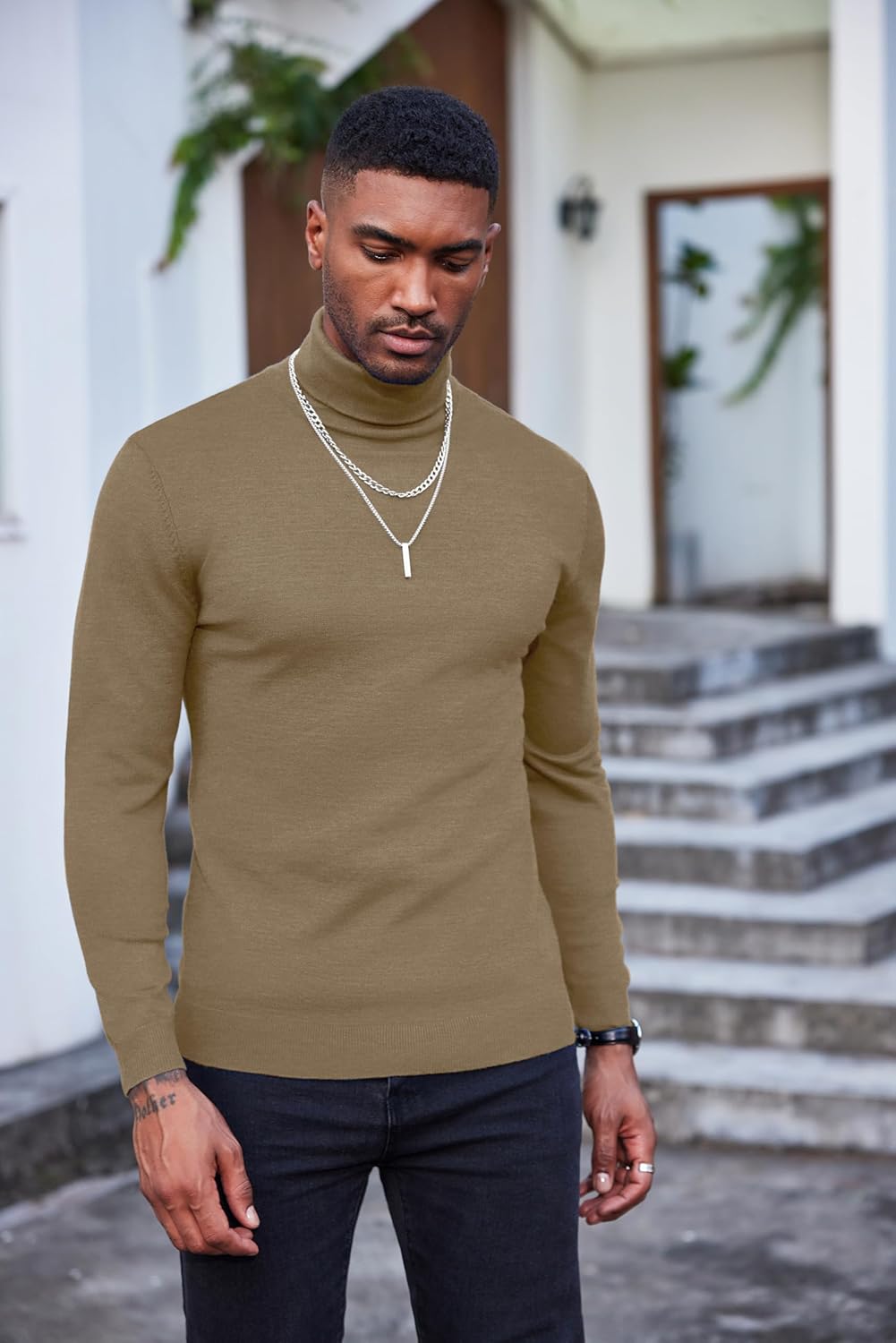 Luciano – Herren Slim Fit Rollkragenpullover