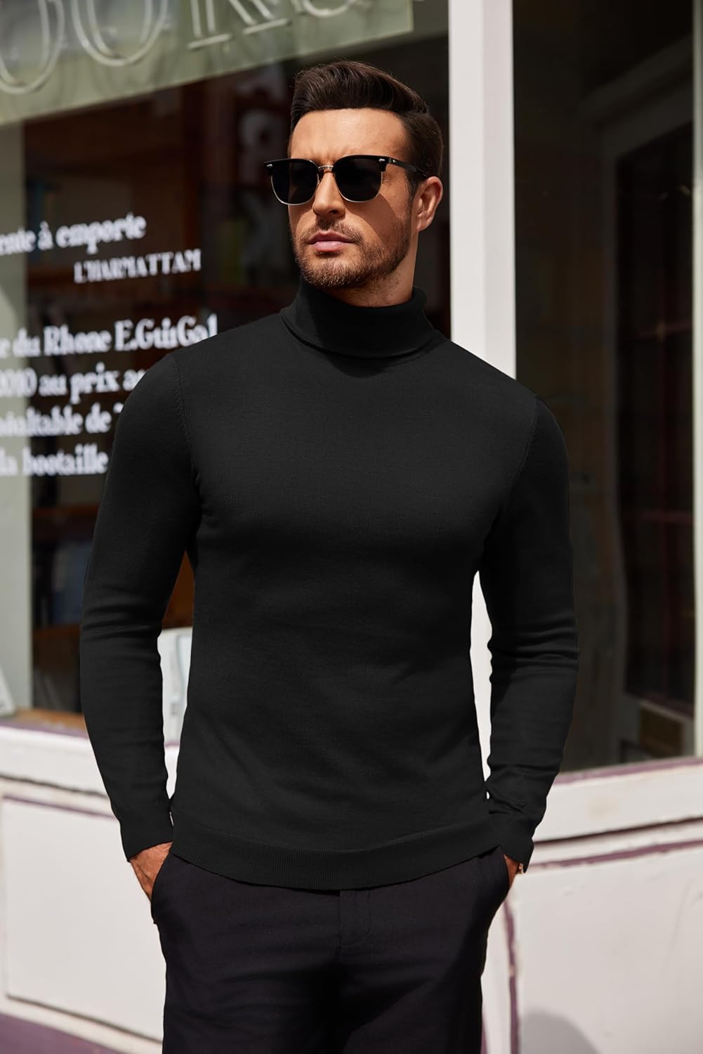 Luciano – Herren Slim Fit Rollkragenpullover