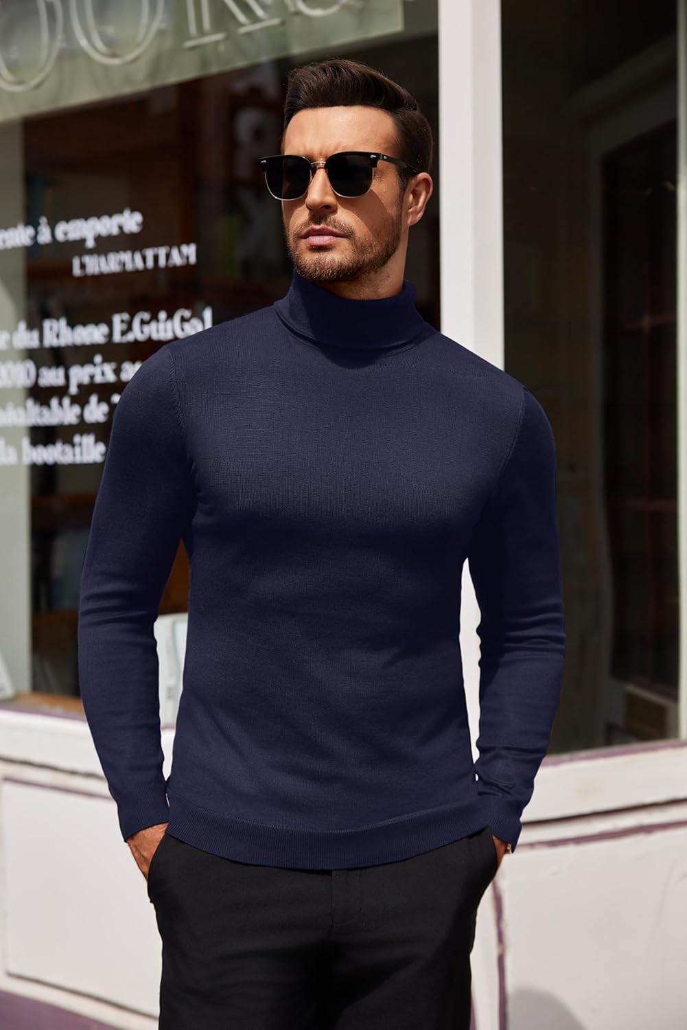 Luciano – Herren Slim Fit Rollkragenpullover
