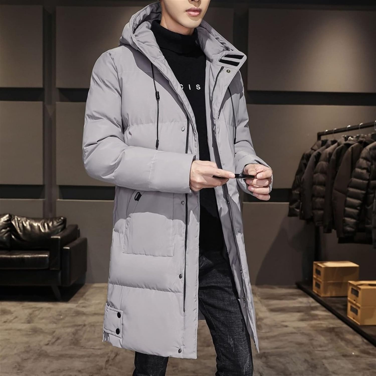 Alessandro – Warme Herren Kapuzen-Pufferjacke