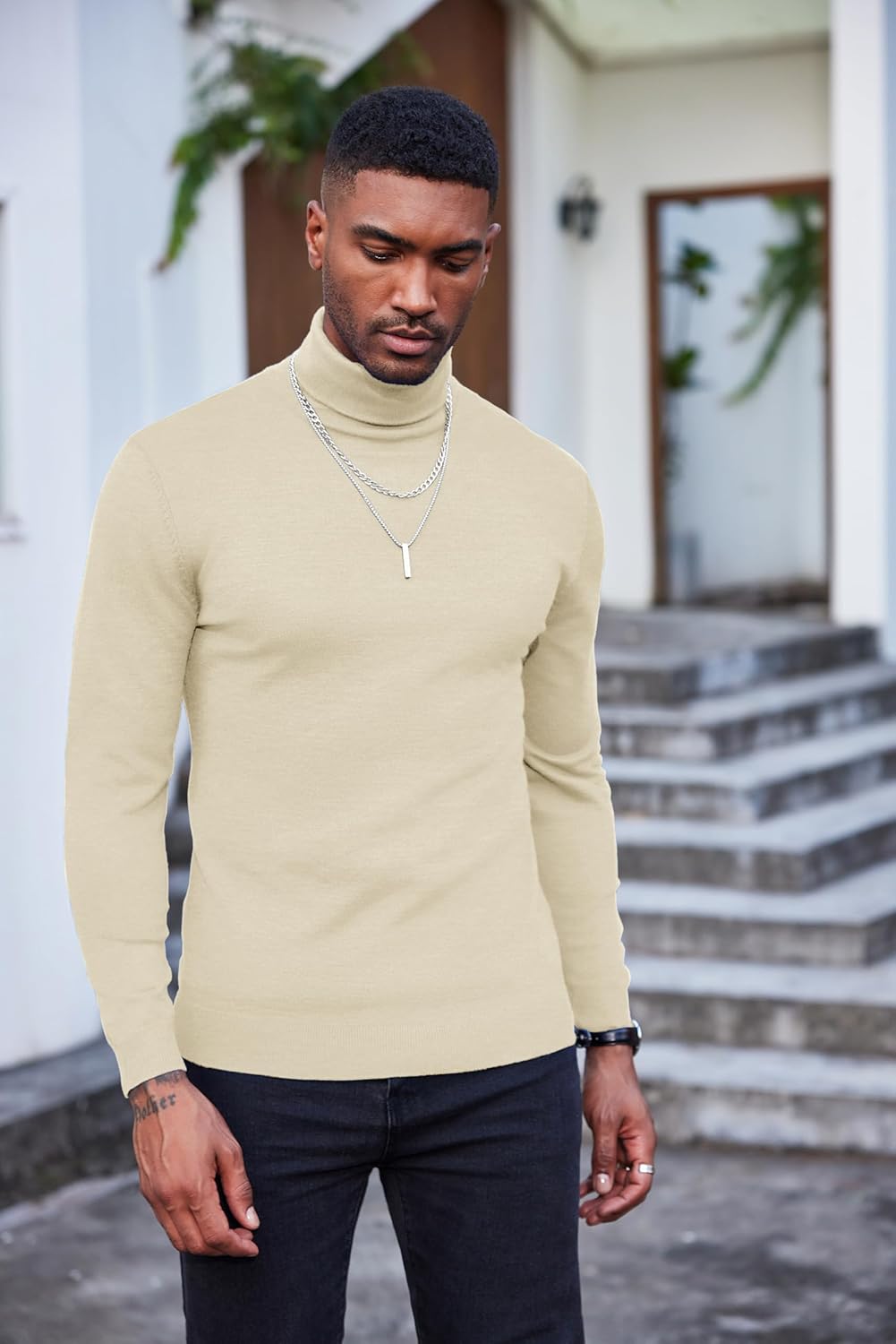 Luciano – Herren Slim Fit Rollkragenpullover