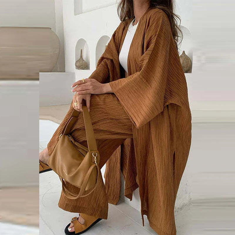 Adèle – Elegantes Damen Long Cardigan Set