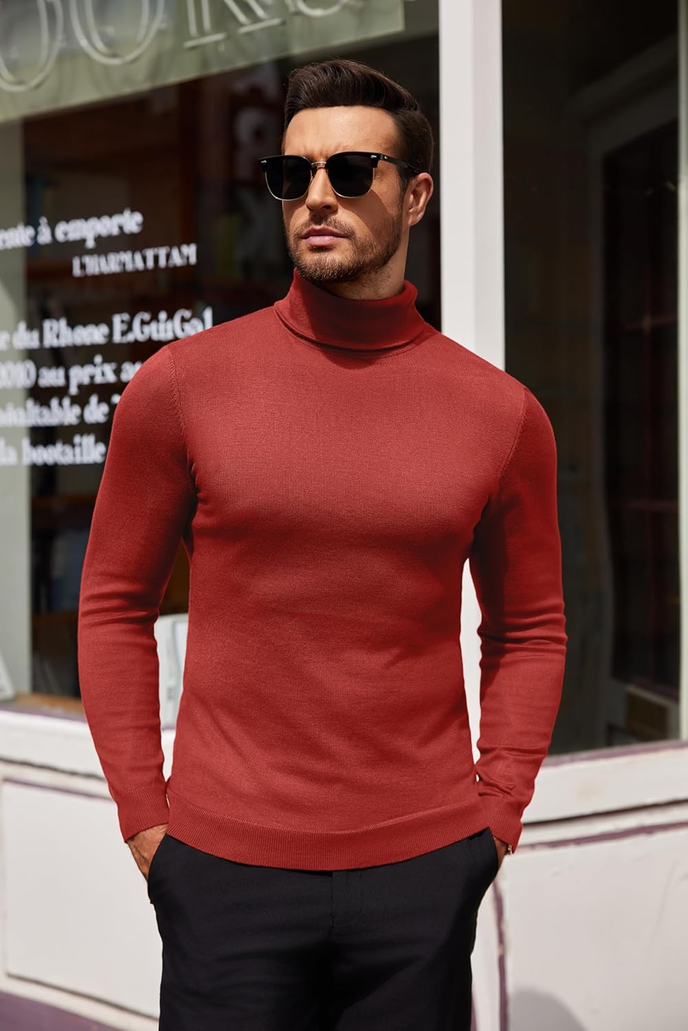 Luciano – Herren Slim Fit Rollkragenpullover