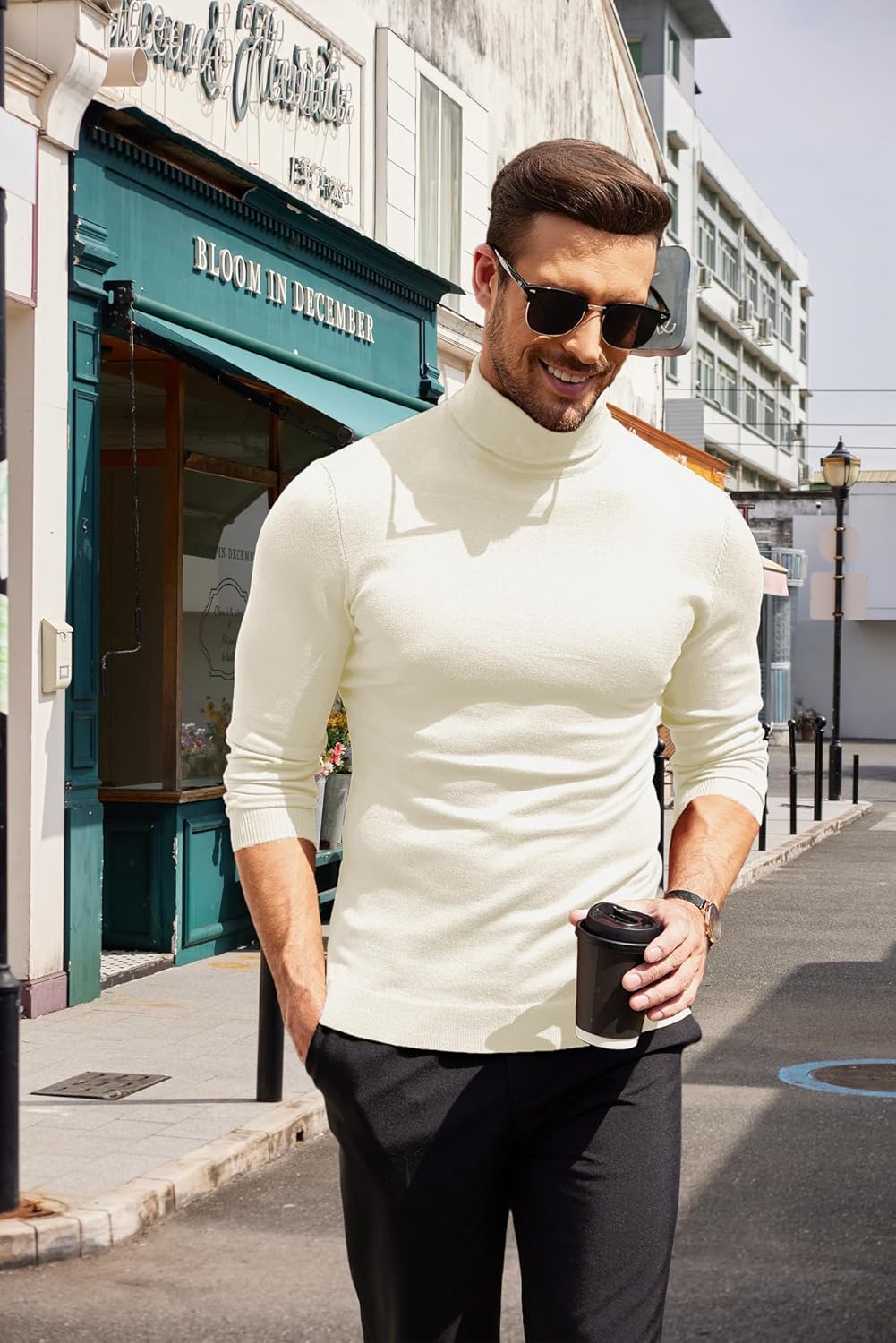 Luciano – Herren Slim Fit Rollkragenpullover