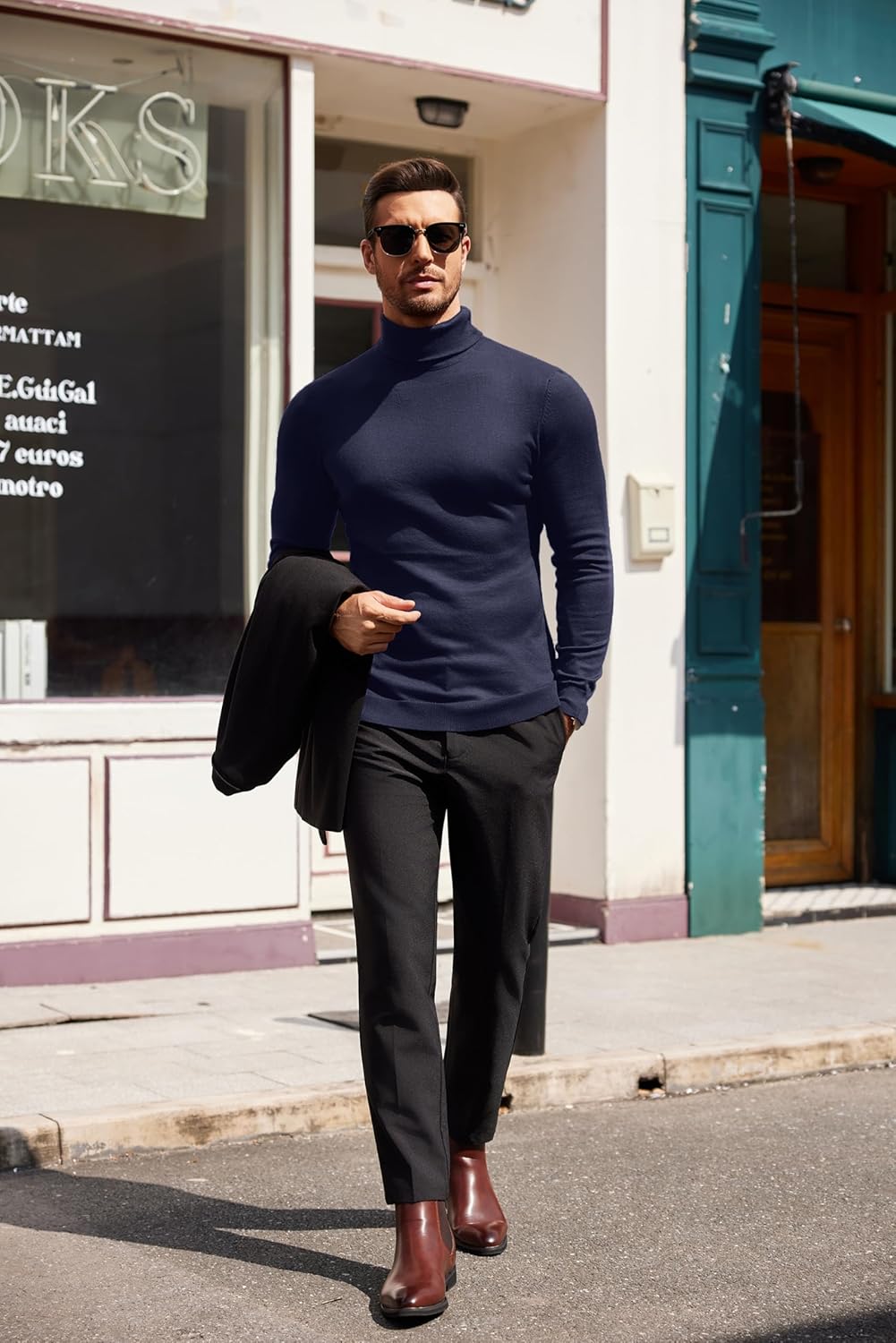 Luciano – Herren Slim Fit Rollkragenpullover