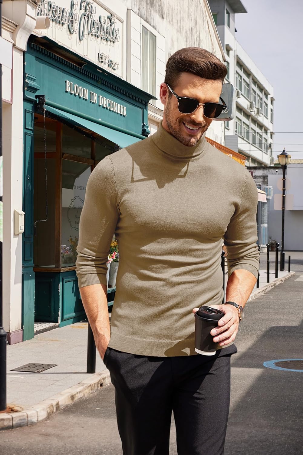 Luciano – Herren Slim Fit Rollkragenpullover