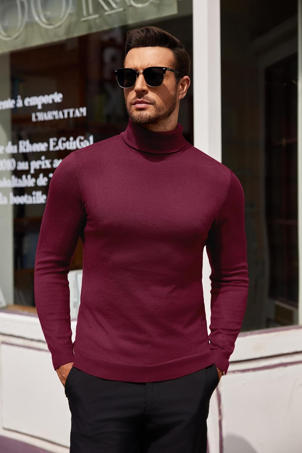 Luciano – Herren Slim Fit Rollkragenpullover