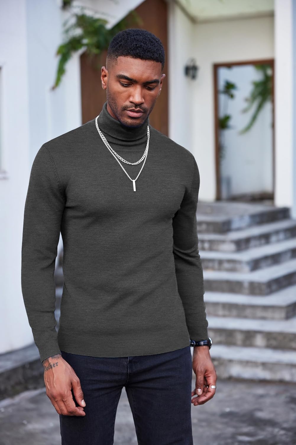 Luciano – Herren Slim Fit Rollkragenpullover