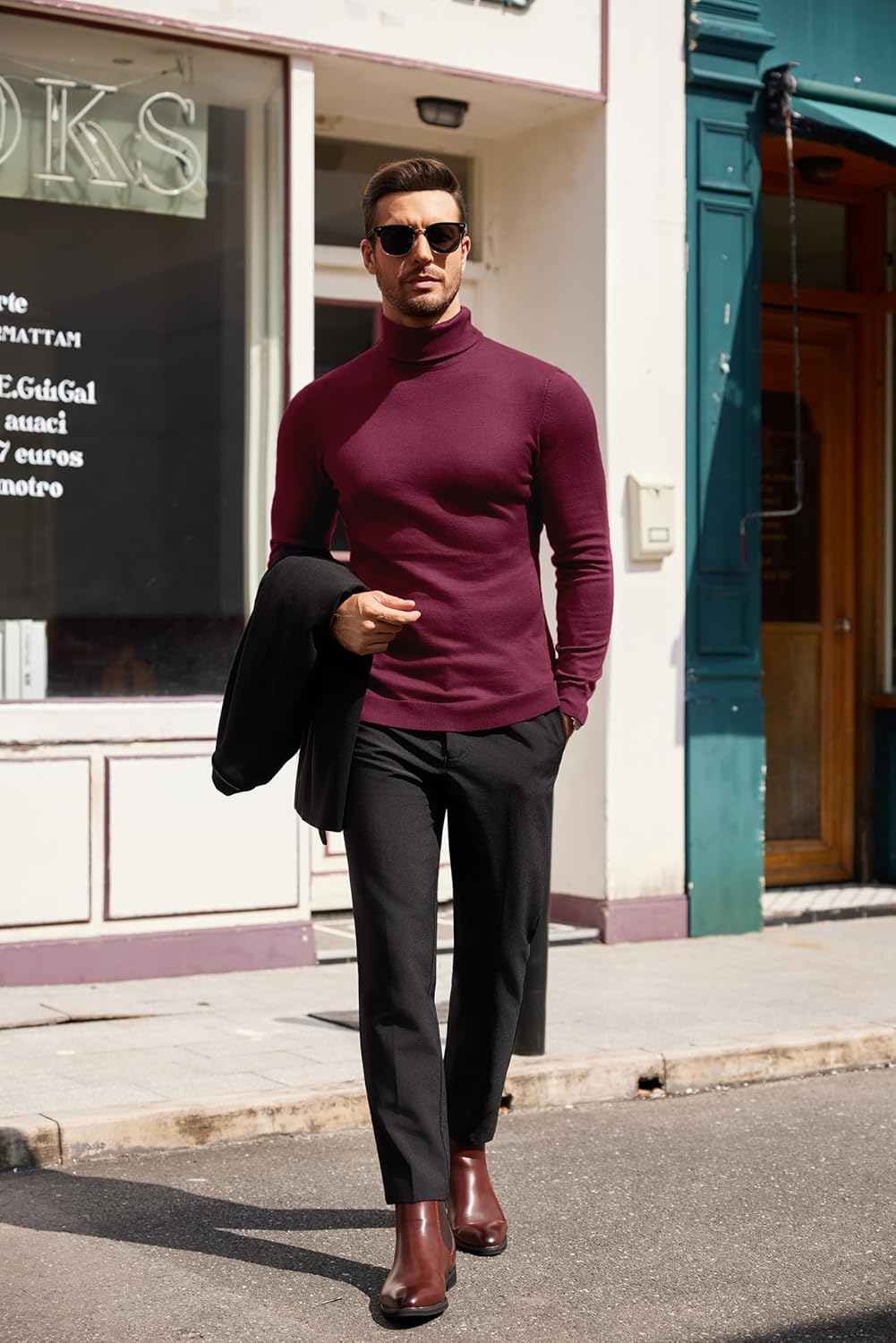 Luciano – Herren Slim Fit Rollkragenpullover