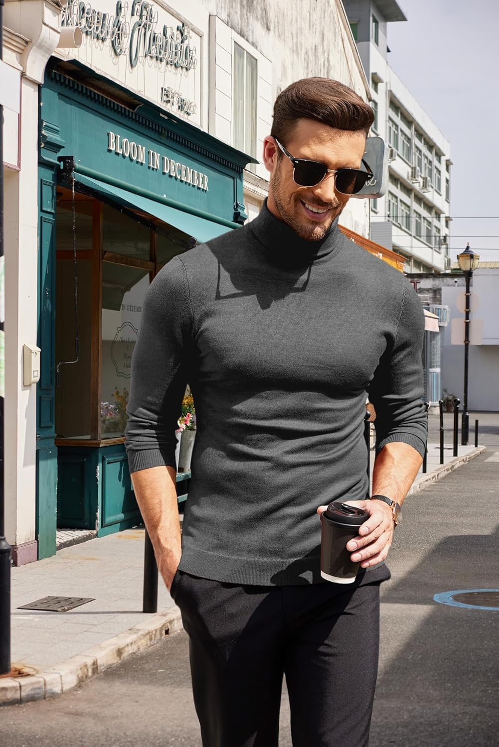 Luciano – Herren Slim Fit Rollkragenpullover