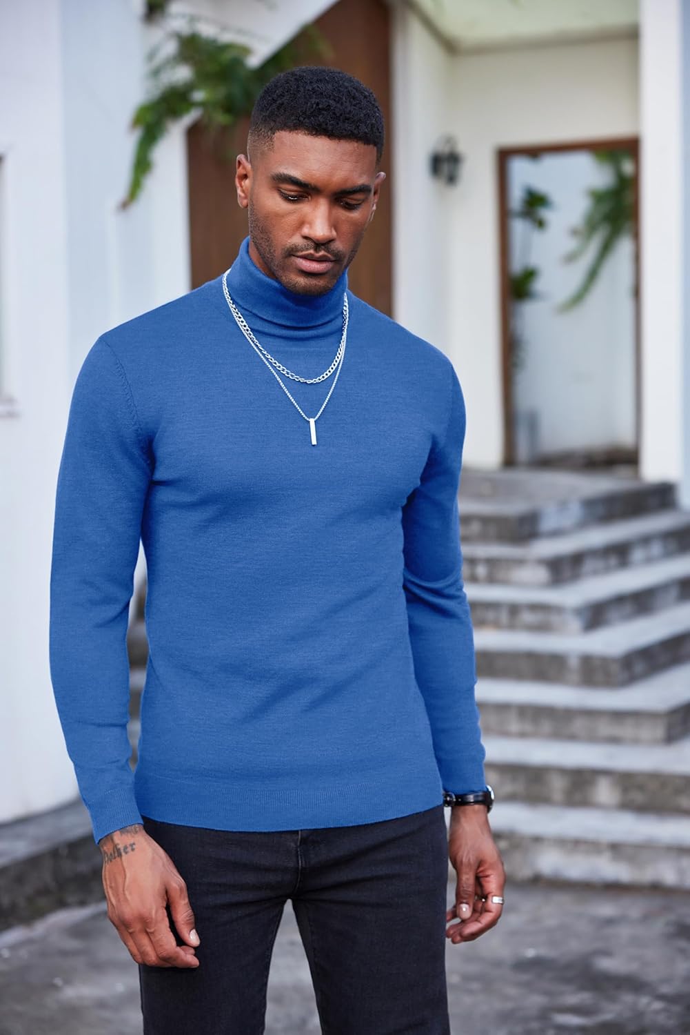 Luciano – Herren Slim Fit Rollkragenpullover
