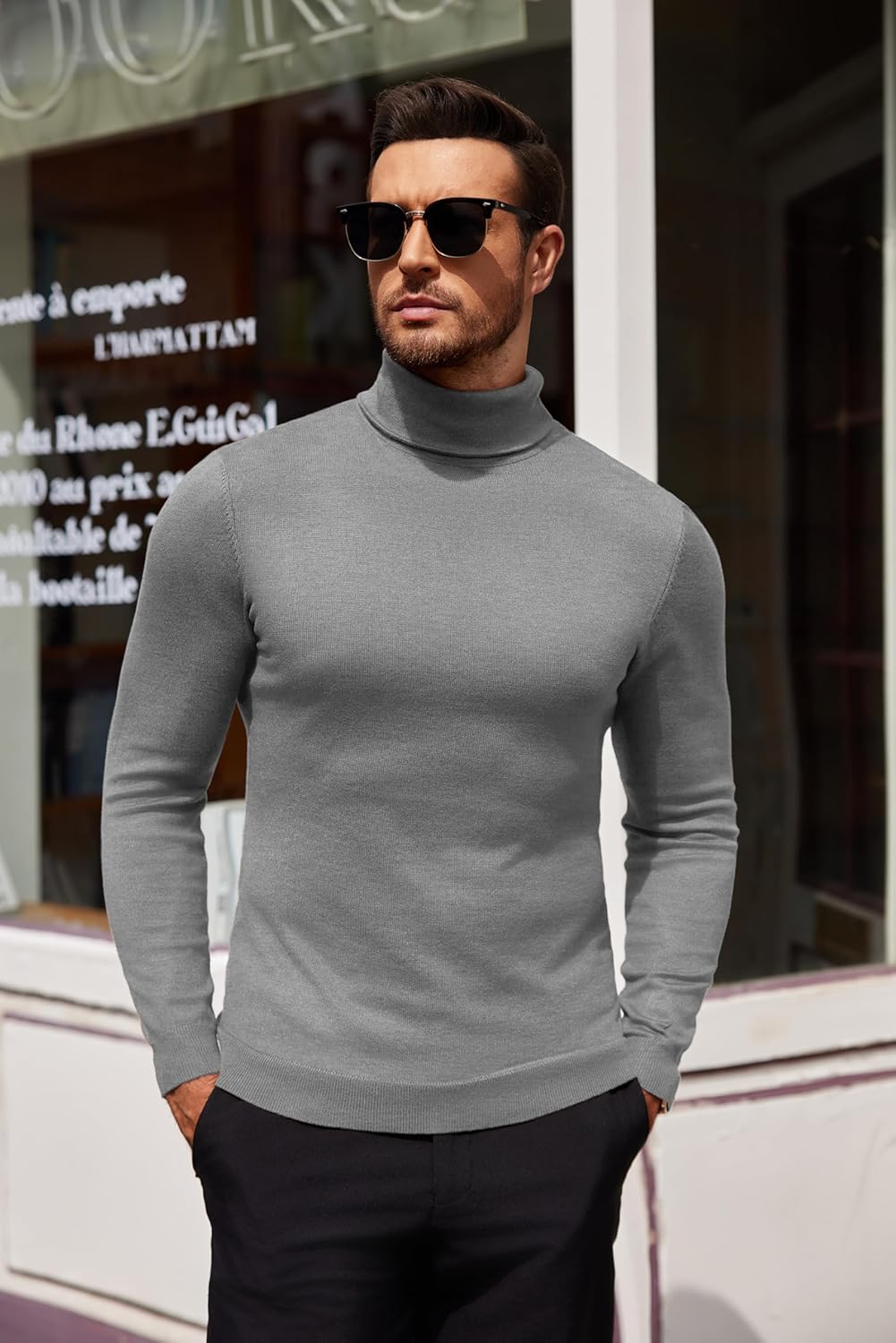 Luciano – Herren Slim Fit Rollkragenpullover