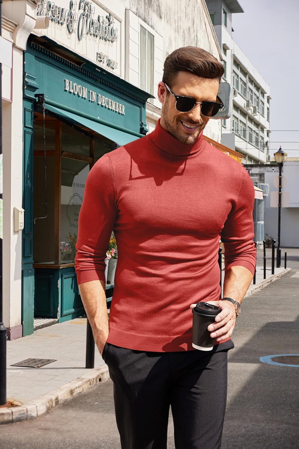 Luciano – Herren Slim Fit Rollkragenpullover